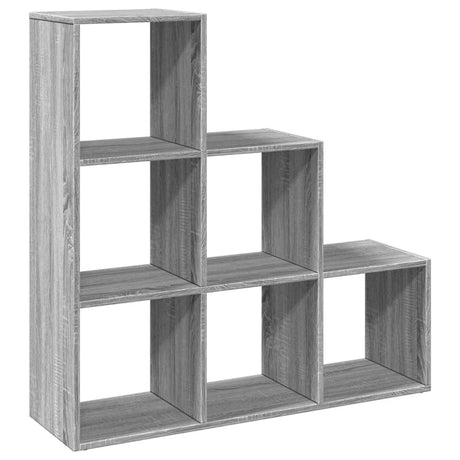 Vidaxl kamerscherm boekenkast 3-laags 99x29x99 cm hout grijs sonoma