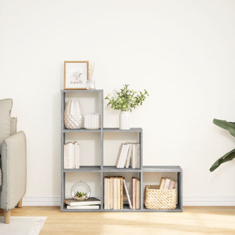 Vidaxl kamerscherm boekenkast 3-laags 99x29x99 cm hout grijs sonoma