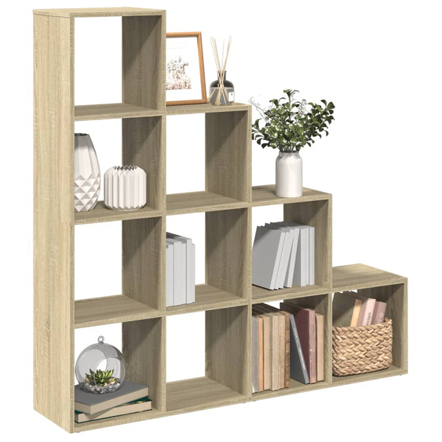 Vidaxl kamerscherm boekenkast 131,5x29x131,5 cm hout sonoma eiken