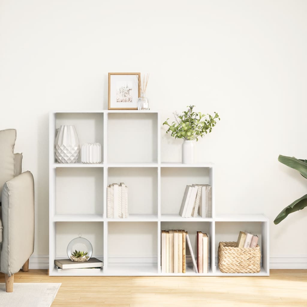 Vidaxl kamerscherm boekenkast 3-laags 137,5x29x103,5 cm hout wit