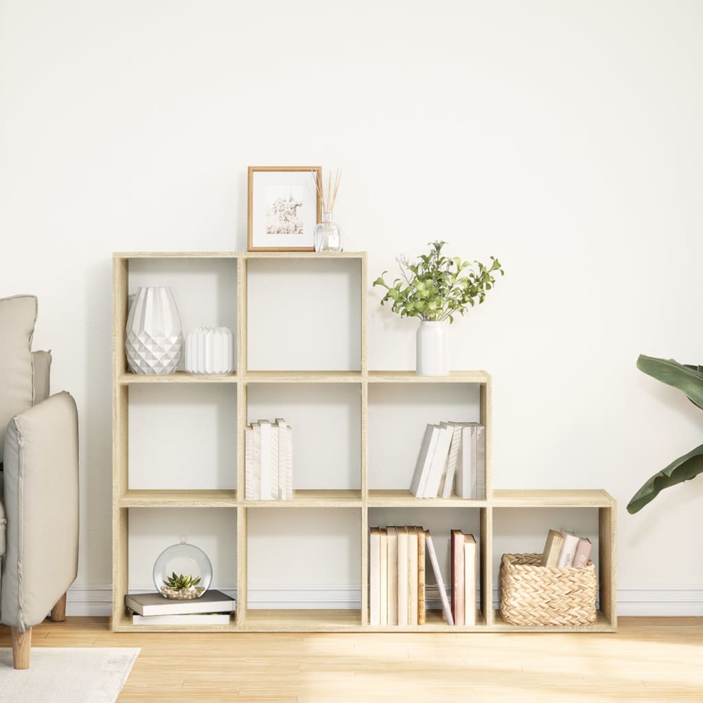 Vidaxl kamerscherm boekenkast 137,5x29x103,5 cm hout sonoma eiken