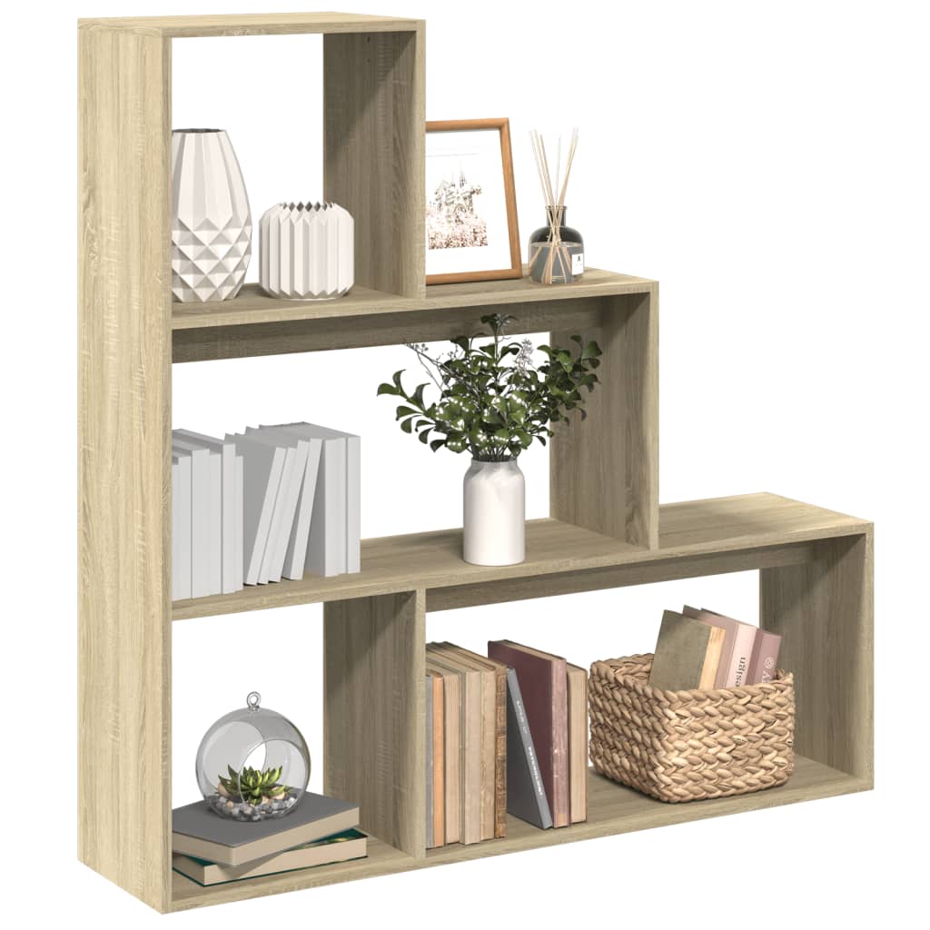 Vidaxl kamerscherm boekenkast 123x29x123 cm hout sonoma eiken