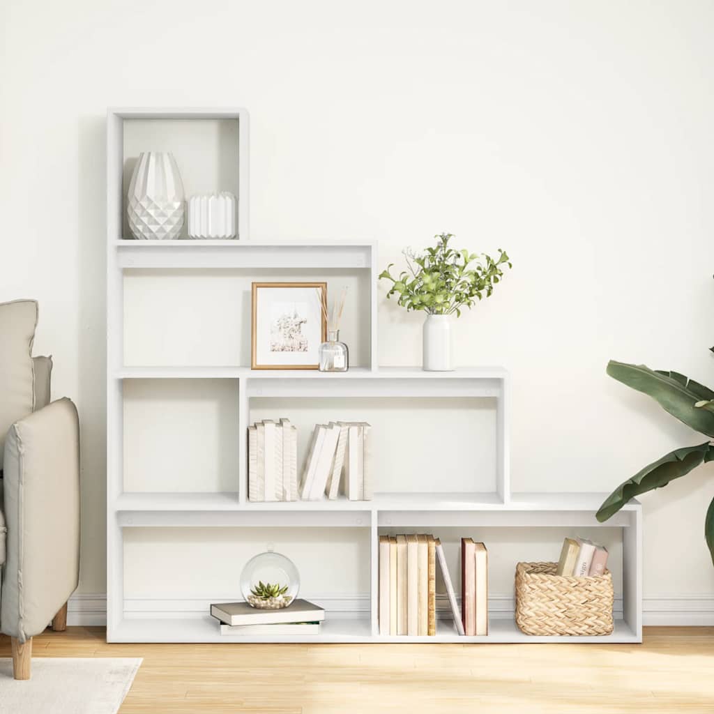 Vidaxl kamerscherm boekenkast 4-laags 143,5x29x143,5 cm hout wit
