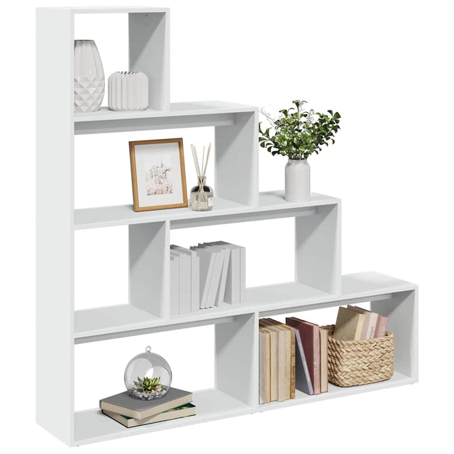 Vidaxl kamerscherm boekenkast 4-laags 143,5x29x143,5 cm hout wit