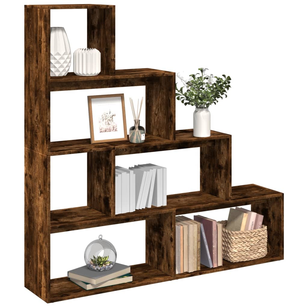 Vidaxl kamerscherm boekenkast 143,5x29x143,5 cm hout gerookt eiken