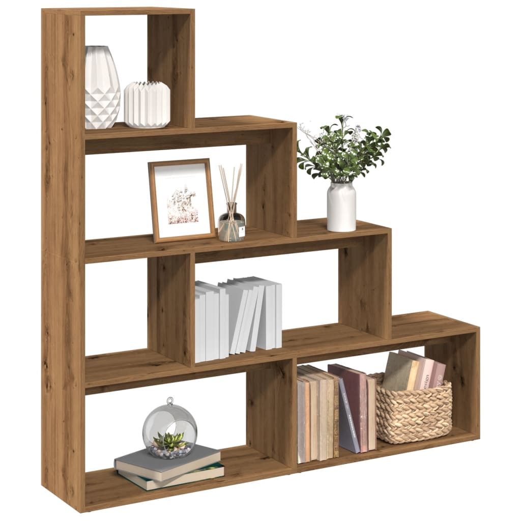 Vidaxl kamerscherm boekenkast 143,5x29x143,5 cm hout artisanaal eik