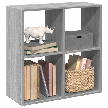Vidaxl kamerscherm boekenkast 69,5x29x69,5 cm hout grijs sonoma