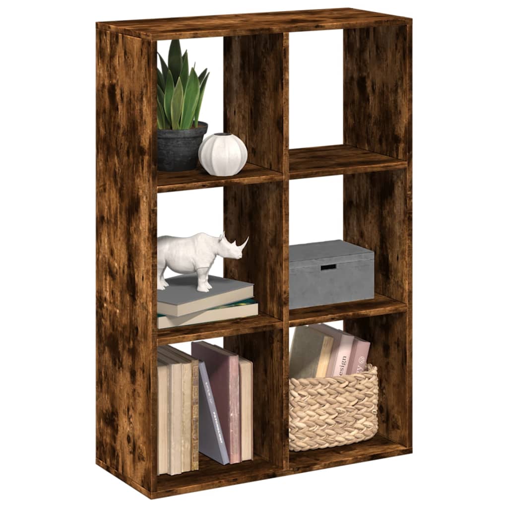 Vidaxl kamerscherm boekenkast 69,5x29x103,5 cm hout gerookt eiken