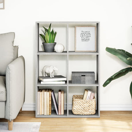 Vidaxl kamerscherm boekenkast 69,5x29x103,5 cm hout grijs sonoma
