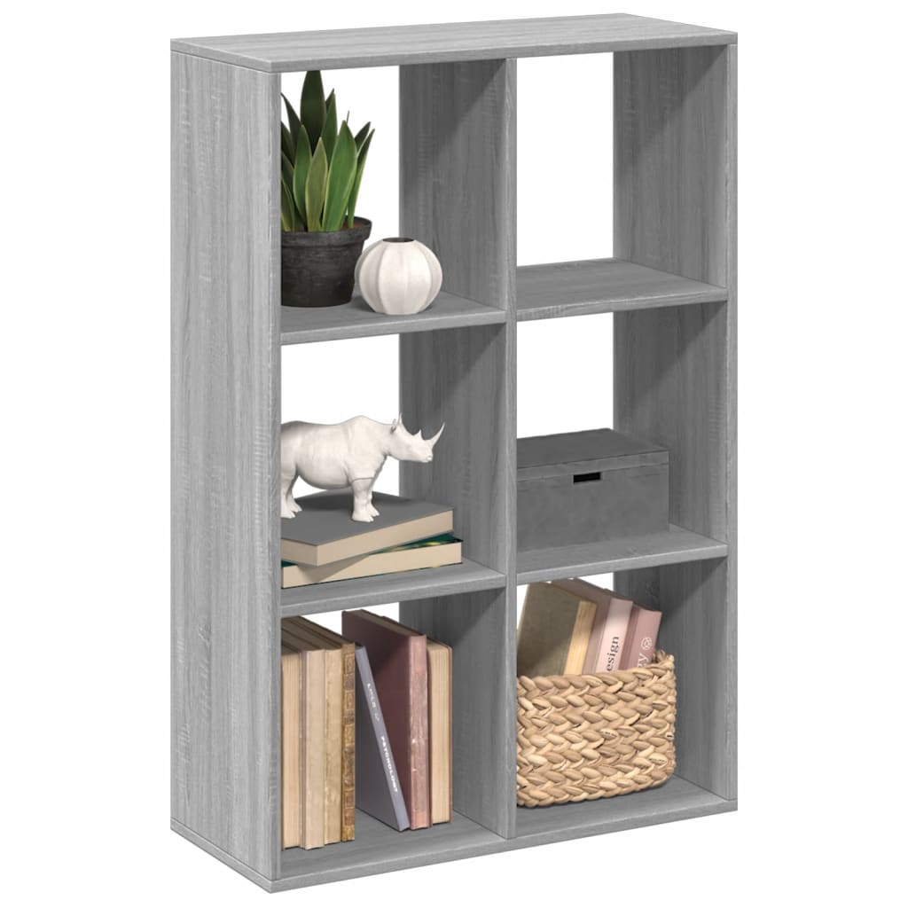 Vidaxl kamerscherm boekenkast 69,5x29x103,5 cm hout grijs sonoma