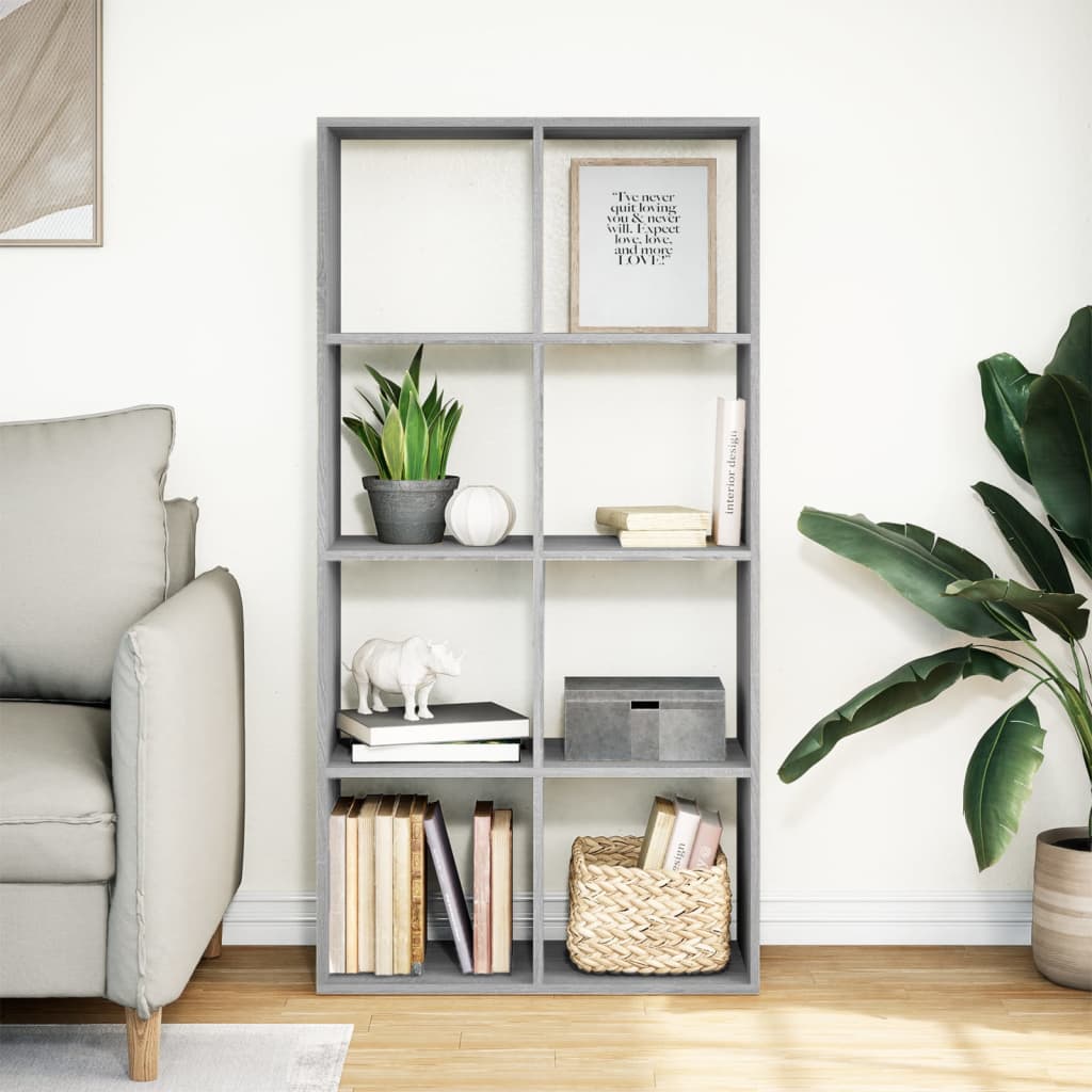 Vidaxl kamerscherm boekenkast 69,5x29x137,5 cm hout grijs sonoma eik