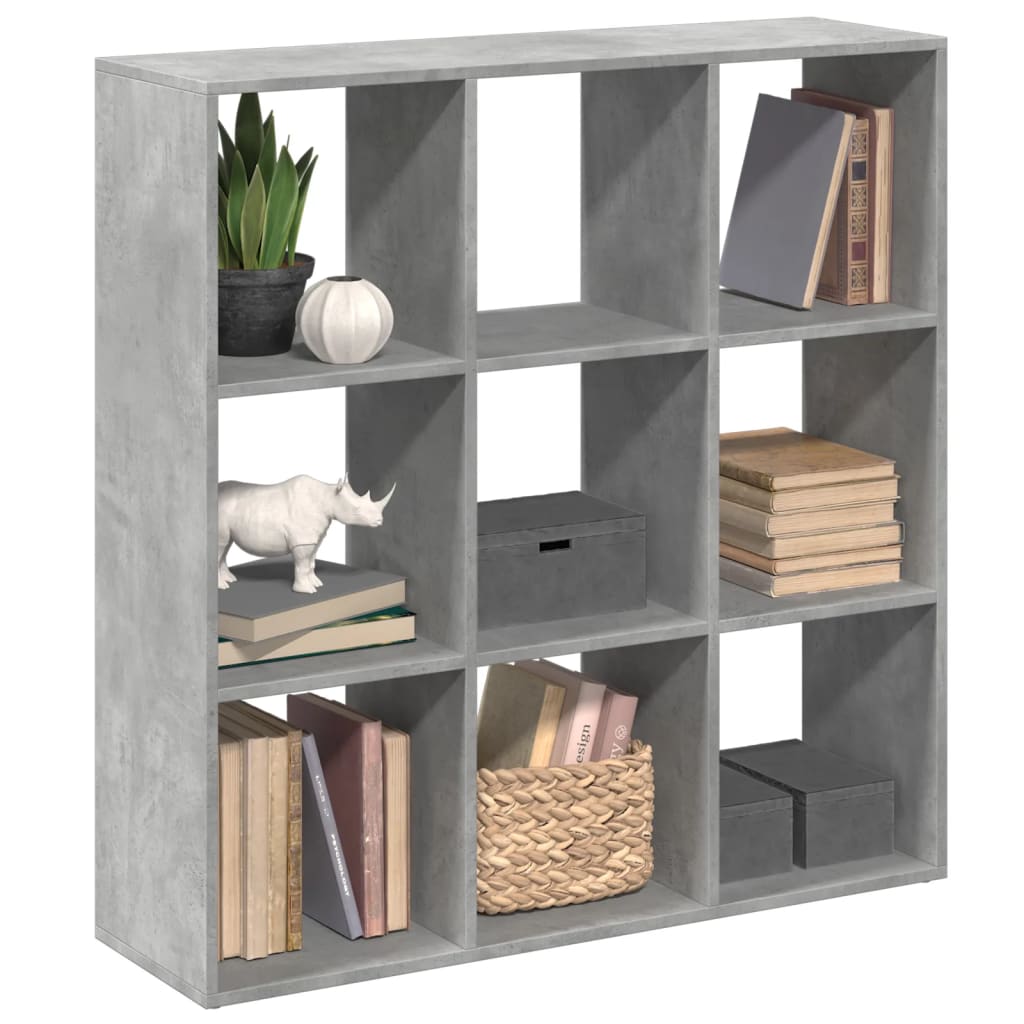 Vidaxl kamerscherm boekenkast 102x29x103,5 cm hout betongrijs