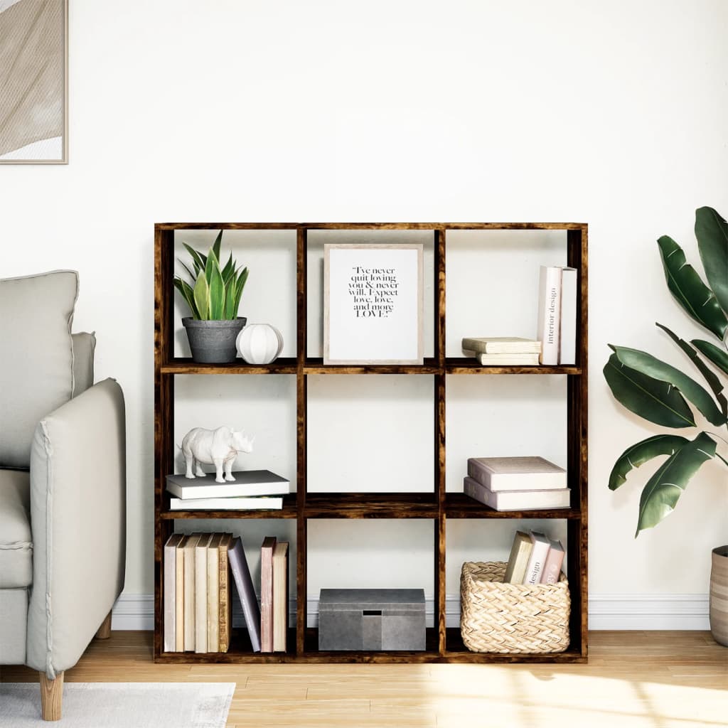 Vidaxl kamerscherm boekenkast 102x29x103,5 cm hout gerookt eiken