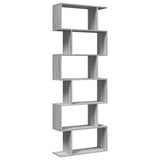 Vidaxl kamerscherm boekenkast 6-laags 70x24x193 cm hout grijs sonoma