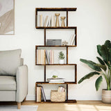 Vidaxl kamerscherm boekenkast 5-laags 70x24x161 cm hout gerookt eik