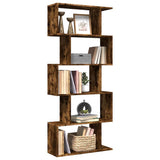 Vidaxl kamerscherm boekenkast 5-laags 70x24x161 cm hout gerookt eik