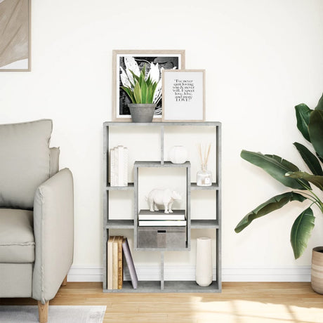 Vidaxl boekenkast 63x20x90 cm bewerkt hout betongrijs