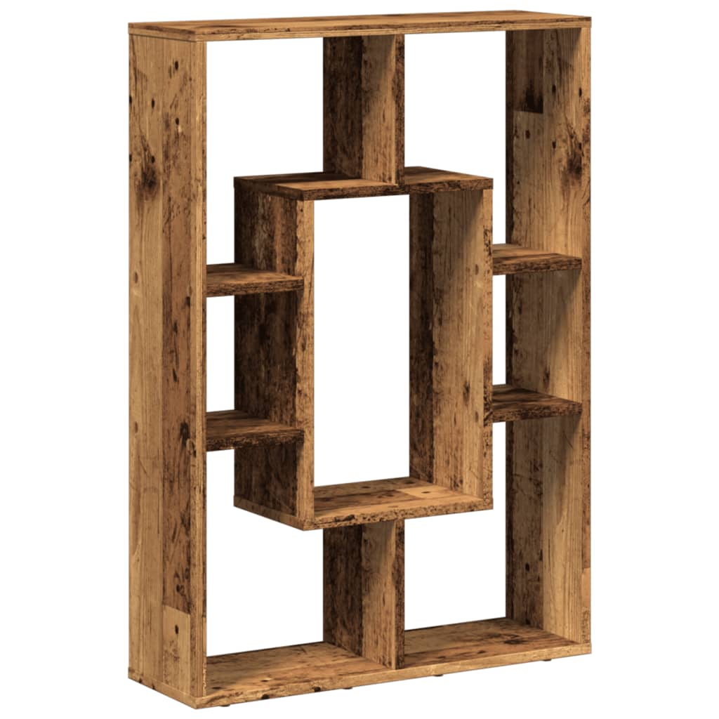 Vidaxl boekenkast 63x20x90 cm bewerkt hout oud houtkleurig