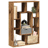 Vidaxl boekenkast 63x20x90 cm bewerkt hout oud houtkleurig