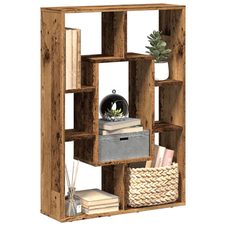 Vidaxl boekenkast 63x20x90 cm bewerkt hout oud houtkleurig