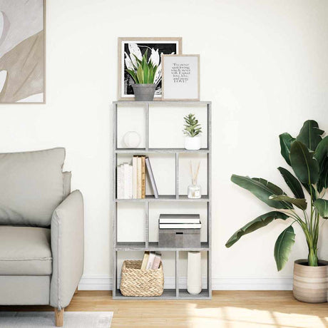 Vidaxl boekenkast 60x20x120,5 cm bewerkt hout grijs sonoma eikenkleurig