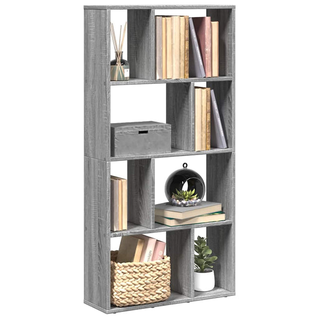 Vidaxl boekenkast 60x20x120,5 cm bewerkt hout grijs sonoma eikenkleurig
