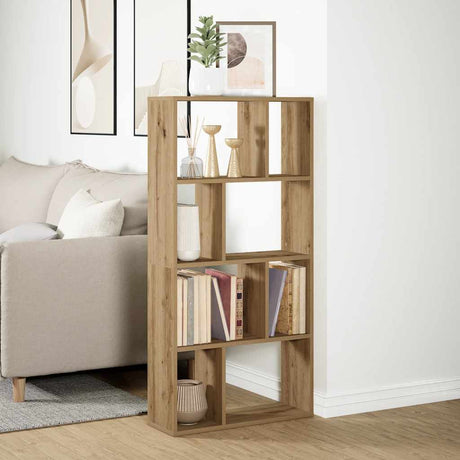 Vidaxl boekenkast 60x20x120,5 cm bewerkt hout artisanaal eikenkleurig