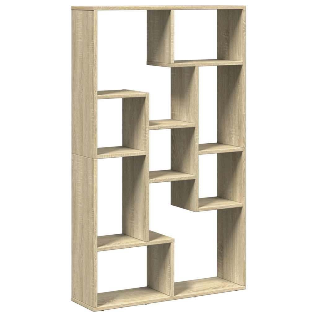 Vidaxl boekenkast 72x20x120,5 cm bewerkt hout sonoma eikenkleurig