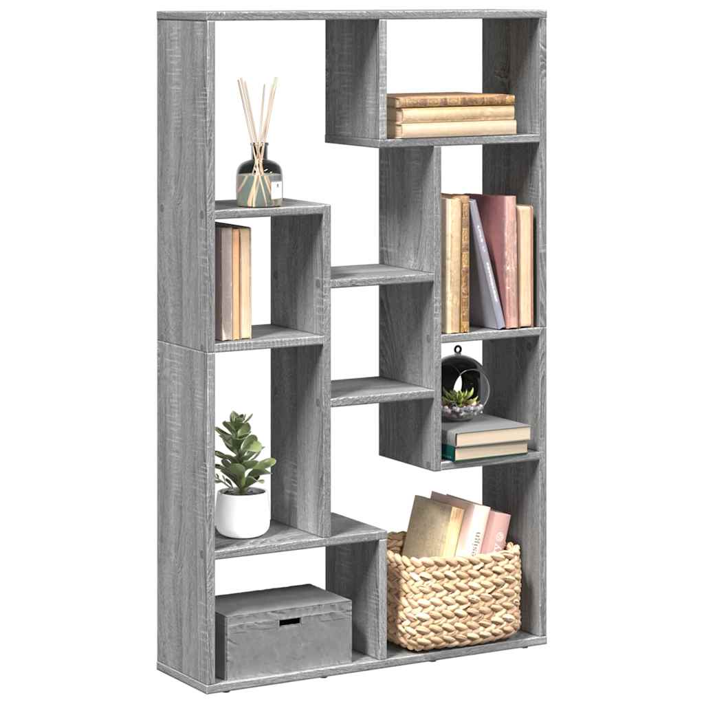 Vidaxl boekenkast 72x20x120,5 cm bewerkt hout grijs sonoma eikenkleurig