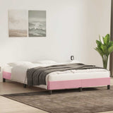 Vidaxl bedframe zonder matras 140x210 cm fluweel roze