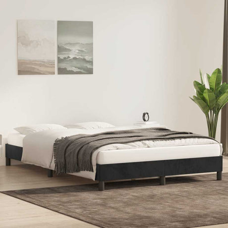 Vidaxl bedframe zonder matras 160x210 cm fluweel zwart