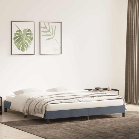 Vidaxl bedframe zonder matras 180x210 cm fluweel donkergrijs