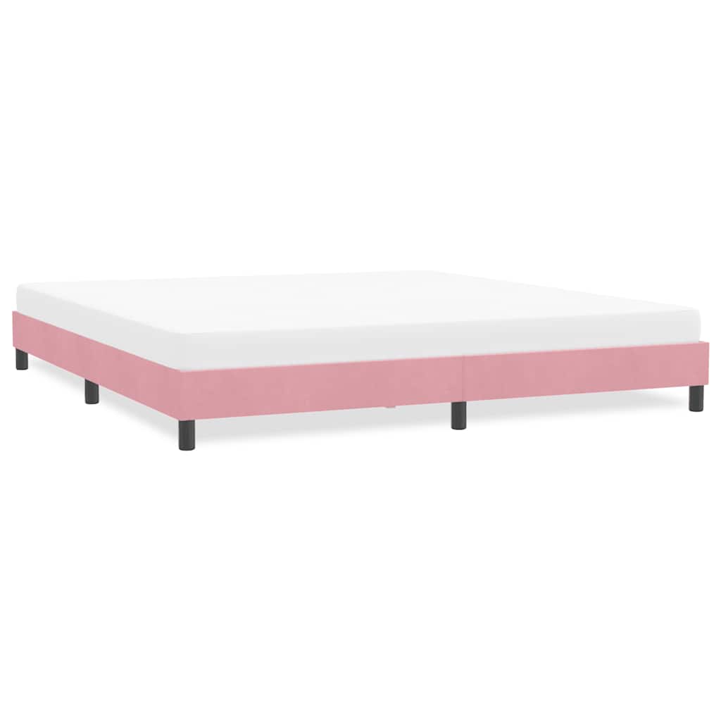 Vidaxl bedframe zonder matras 180x210 cm fluweel roze