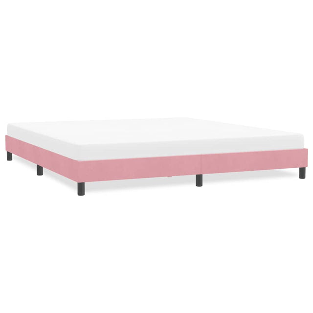 Vidaxl bedframe zonder matras 180x210 cm fluweel roze
