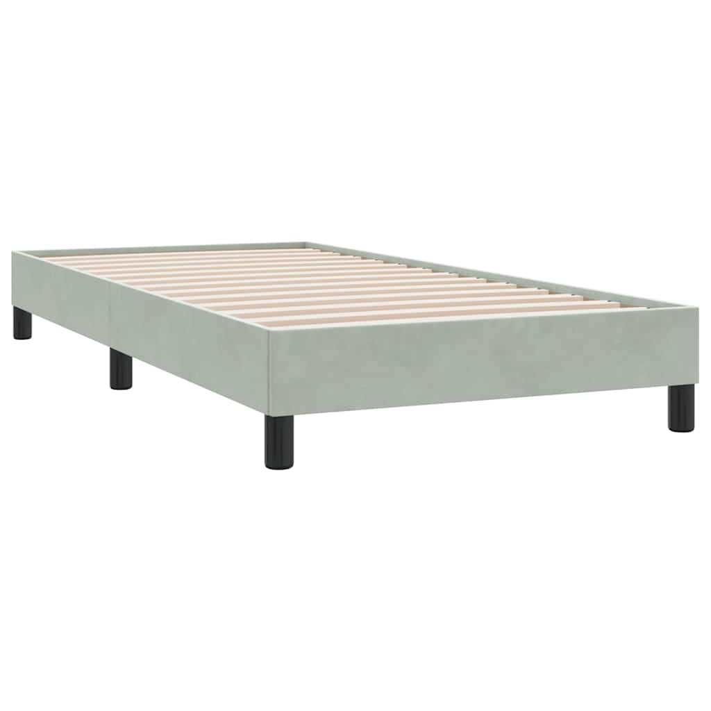 Vidaxl bedframe zonder matras 100x220 cm fluweel lichtgrijs