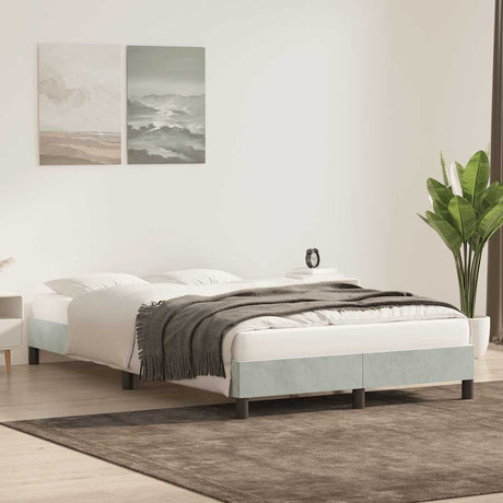 Vidaxl bedframe zonder matras 120x220 cm fluweel lichtgrijs