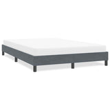 Vidaxl bedframe zonder matras 140x220 cm fluweel donkergrijs