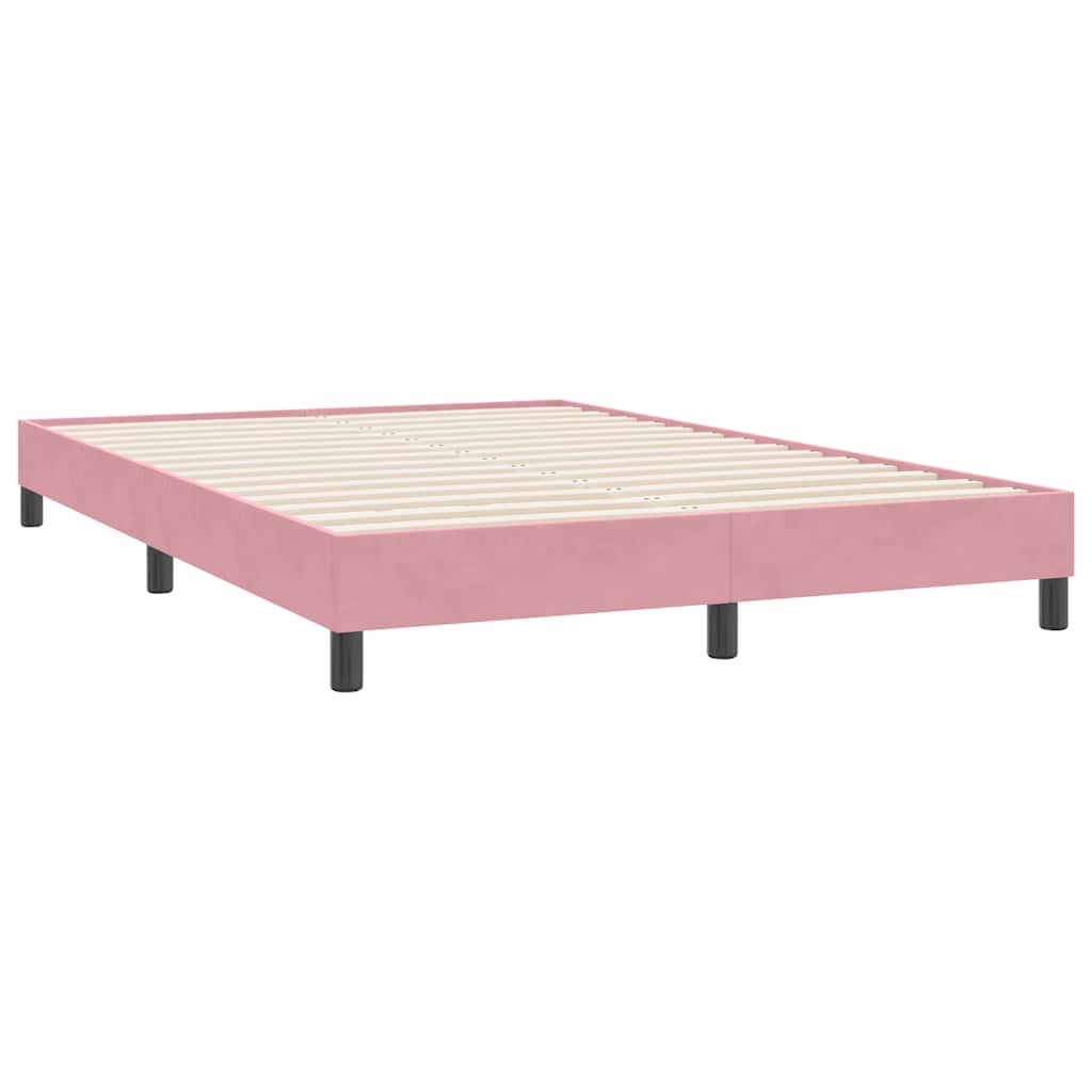 Vidaxl bedframe zonder matras 140x220 cm fluweel roze