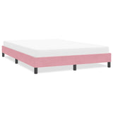 Vidaxl bedframe zonder matras 140x220 cm fluweel roze