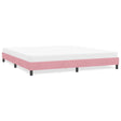 Vidaxl bedframe zonder matras 180x220 cm fluweel roze