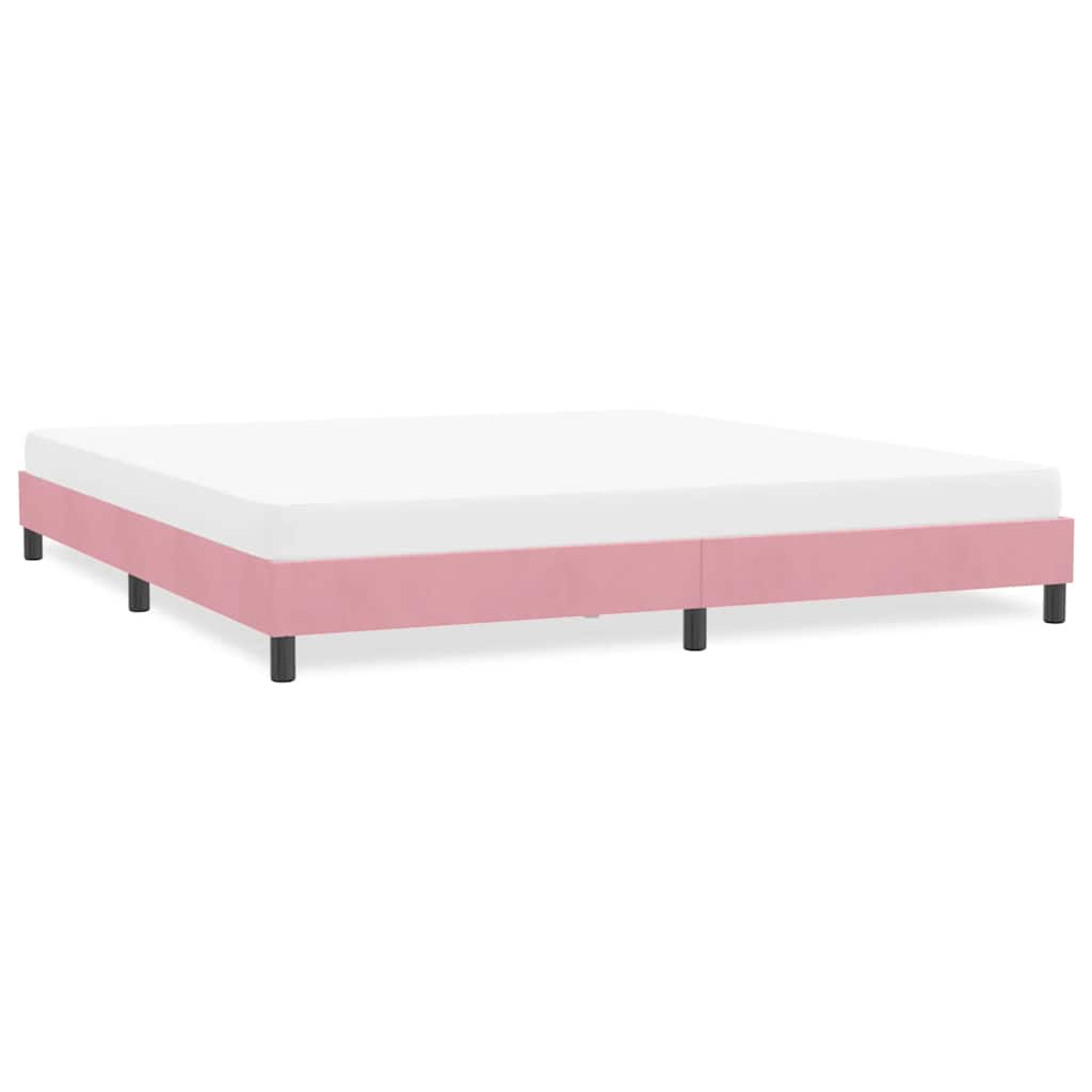 Vidaxl bedframe zonder matras 180x220 cm fluweel roze