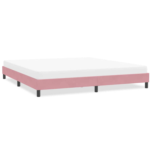 Vidaxl bedframe zonder matras 200x220 cm fluweel roze