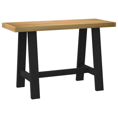 Vidaxl bureau noain a-vormige poten 120x50x75 cm massief hout