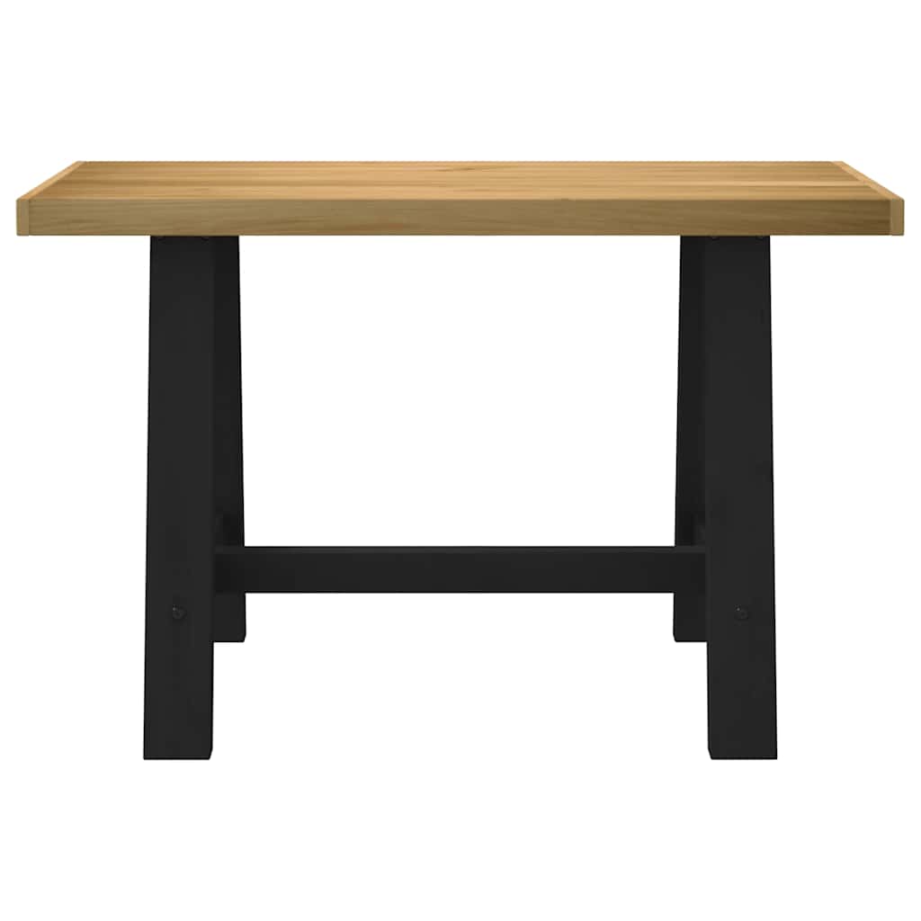 Vidaxl bureau noain a-vormige poten 120x50x75 cm massief hout