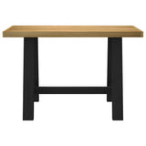 Vidaxl bureau noain a-vormige poten 120x50x75 cm massief hout