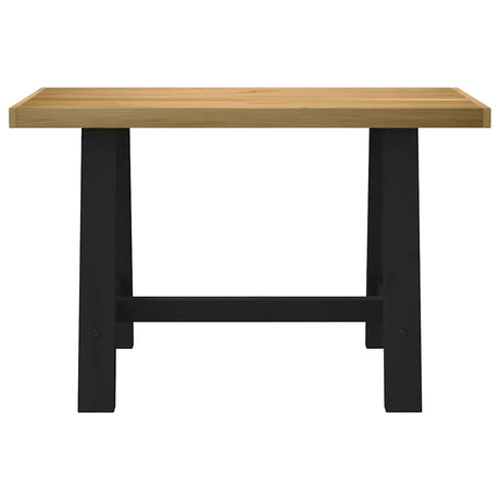 Vidaxl bureau noain a-vormige poten 120x50x75 cm massief hout