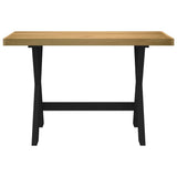 Vidaxl bureau noain x-vormige poten 120x50x75 cm massief hout