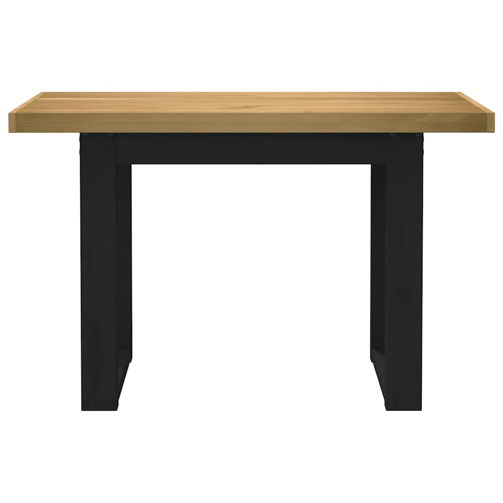 Vidaxl bureau noain u-vormige poten 120x50x75 cm massief hout