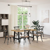 Vidaxl eettafel noain a-vormige poten 160x90x75 cm massief hout