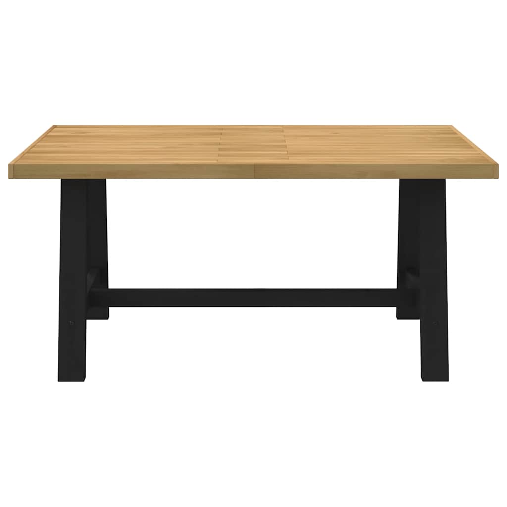 Vidaxl eettafel noain a-vormige poten 160x90x75 cm massief hout
